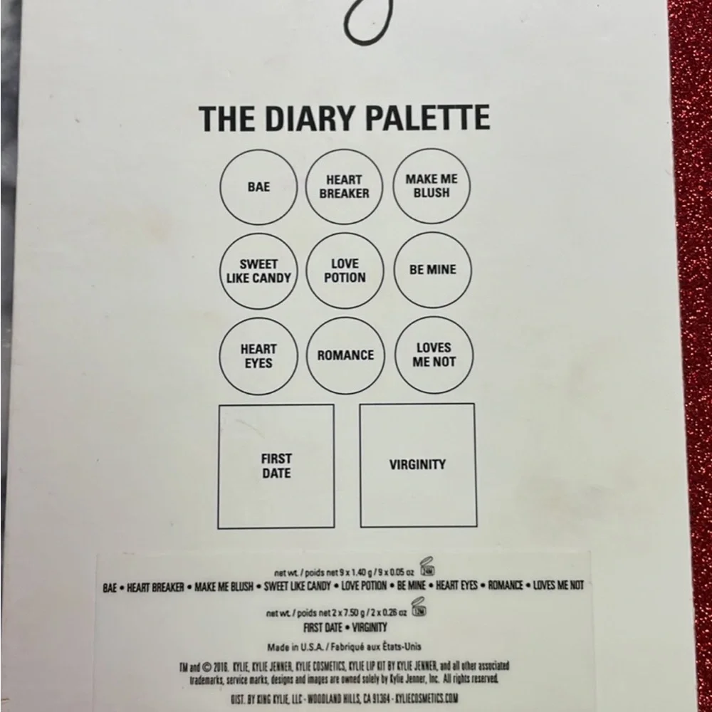Kylie Cosmetics‎ Diary Eyeshadow Palette